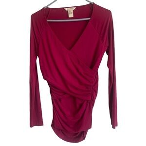 SUNDANCE VANESSA CROSS FRONT WRAP RUCHED TOP